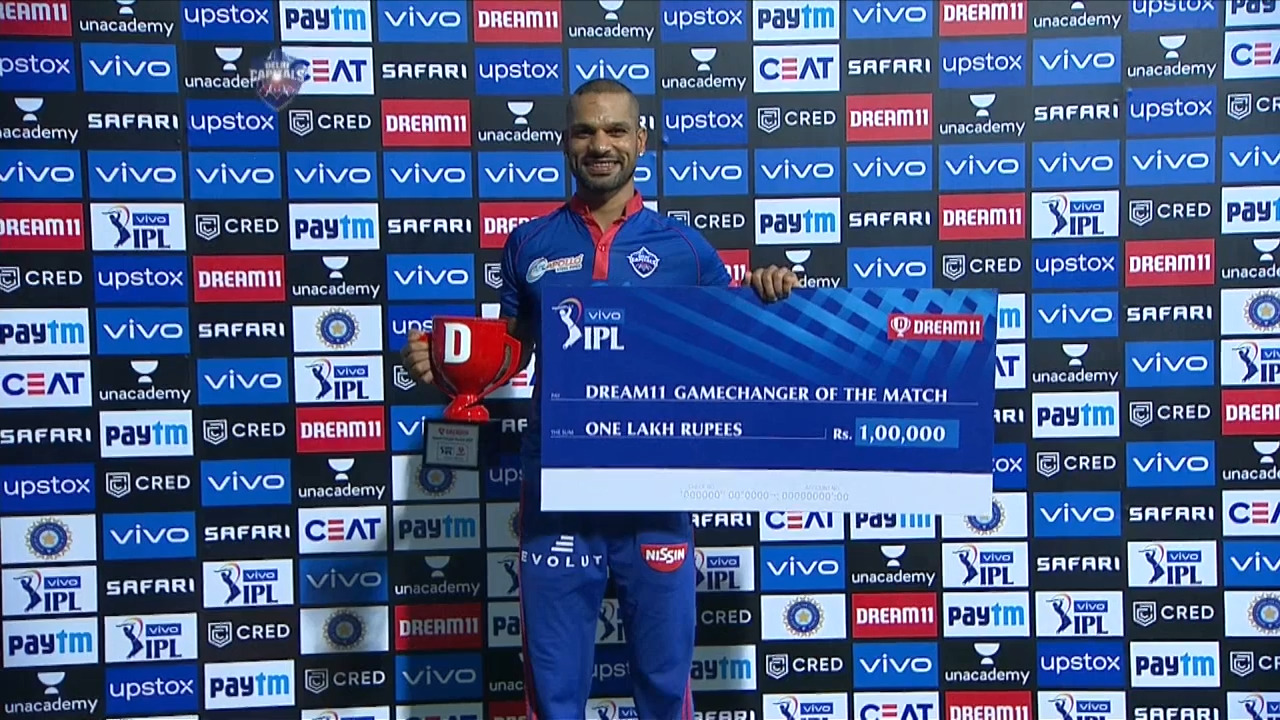 M11: DC vs PBKS – Dream11 GameChanger of the Match – Shikhar Dhawan background