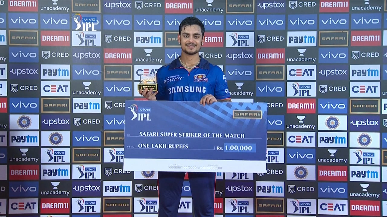 M51: RR vs MI – Safari Super Striker of the Match – Ishan Kishan background