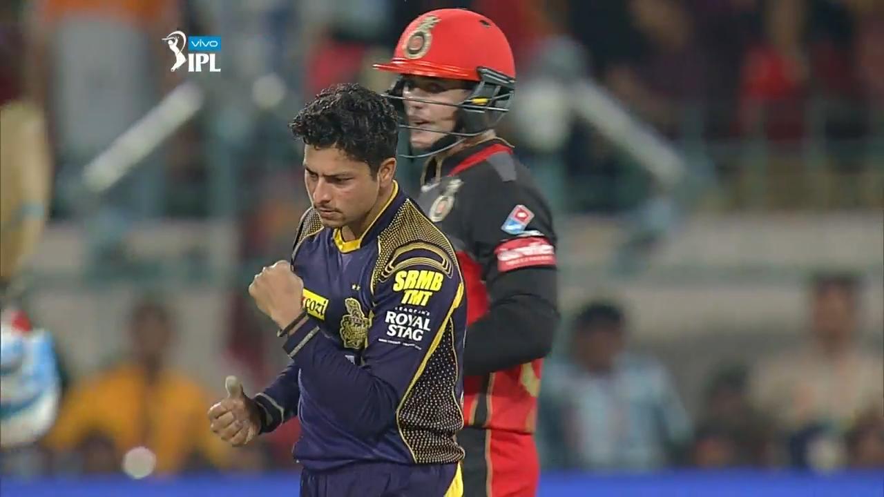 Kuldeep's spin, sends QDK walking