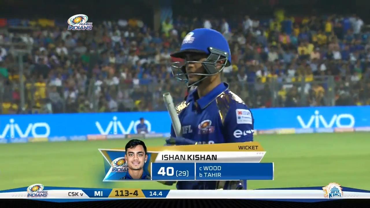 M01: MI vs CSK – Ishan Kishan Wicket
