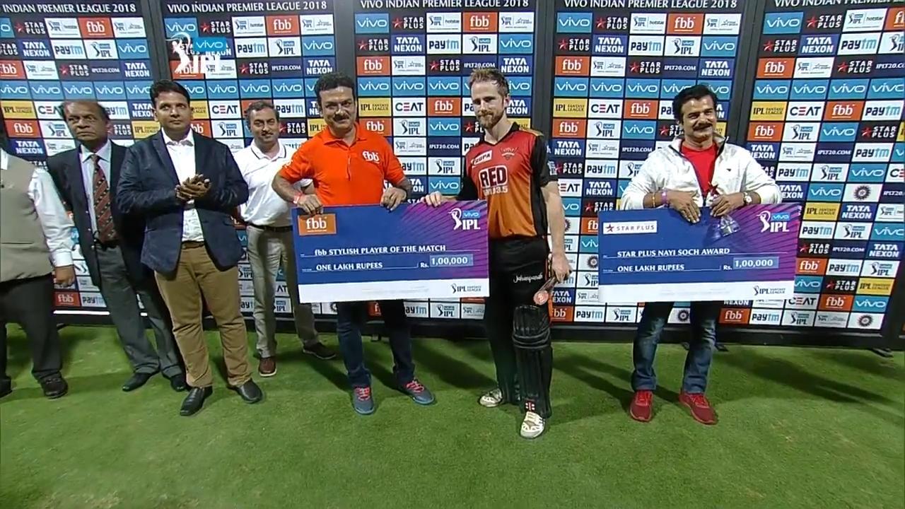M51: RCB vs SRH – fbb Stylish player of the match – Kane Williamson