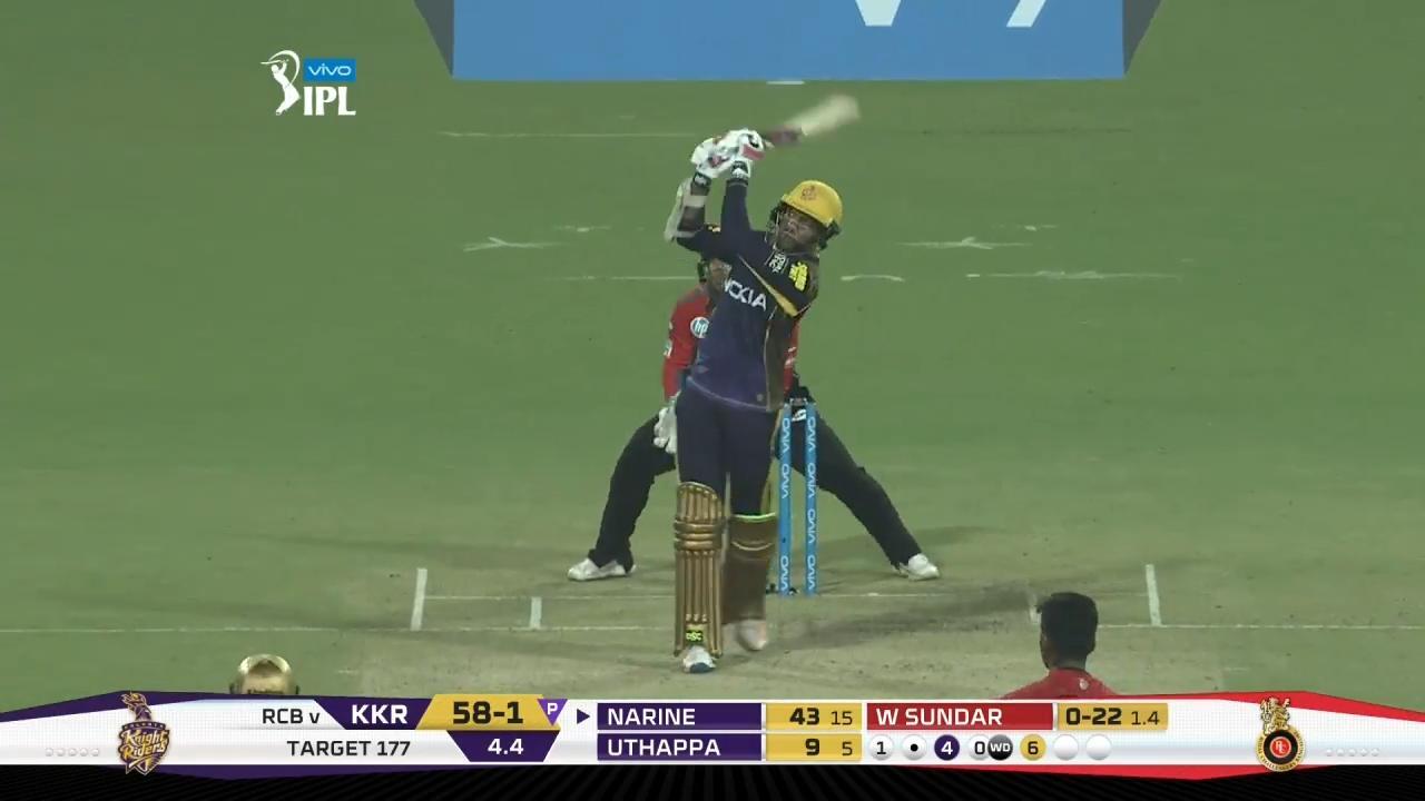 M03: KKR vs RCB – Sunil Narine Six