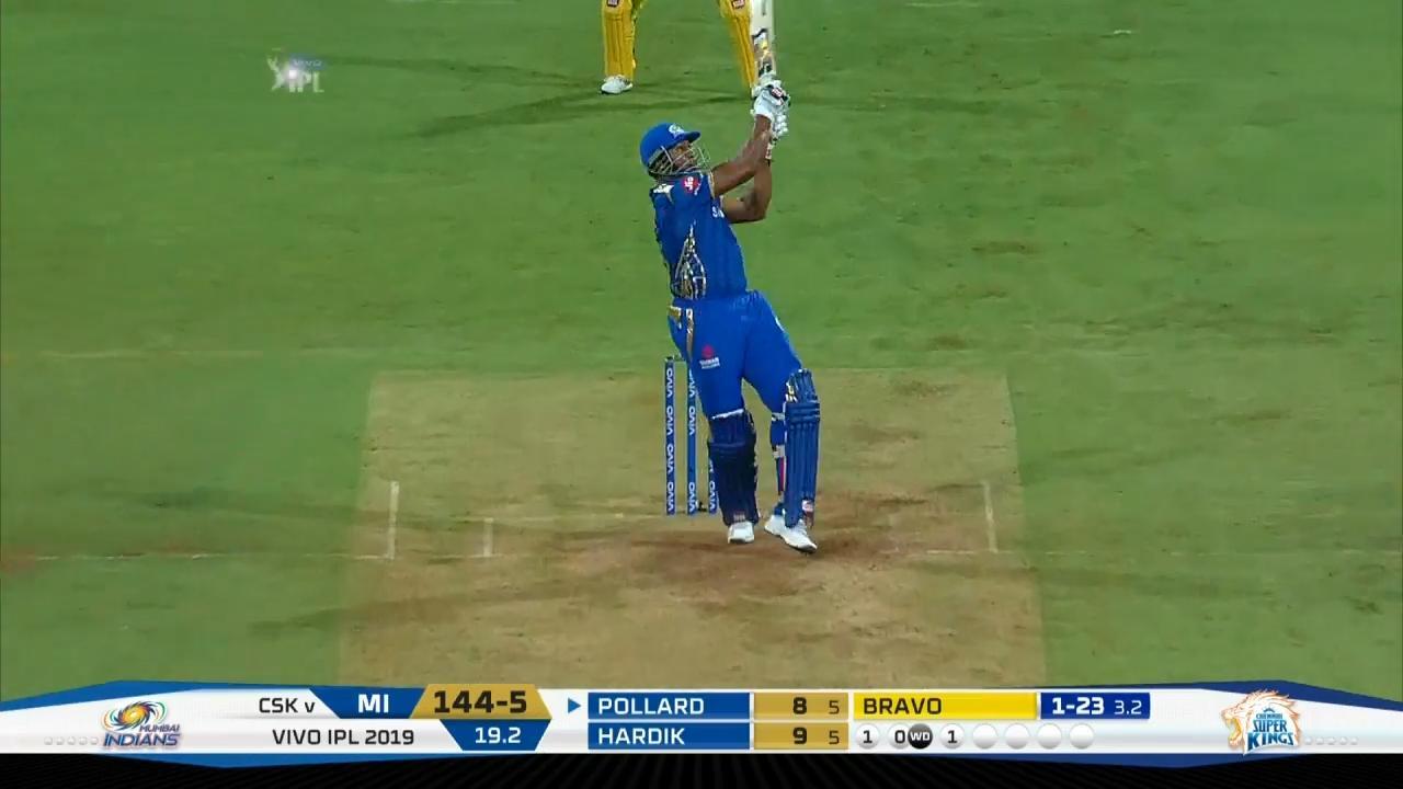 M15: MI vs CSK – Kieron Pollard Six background