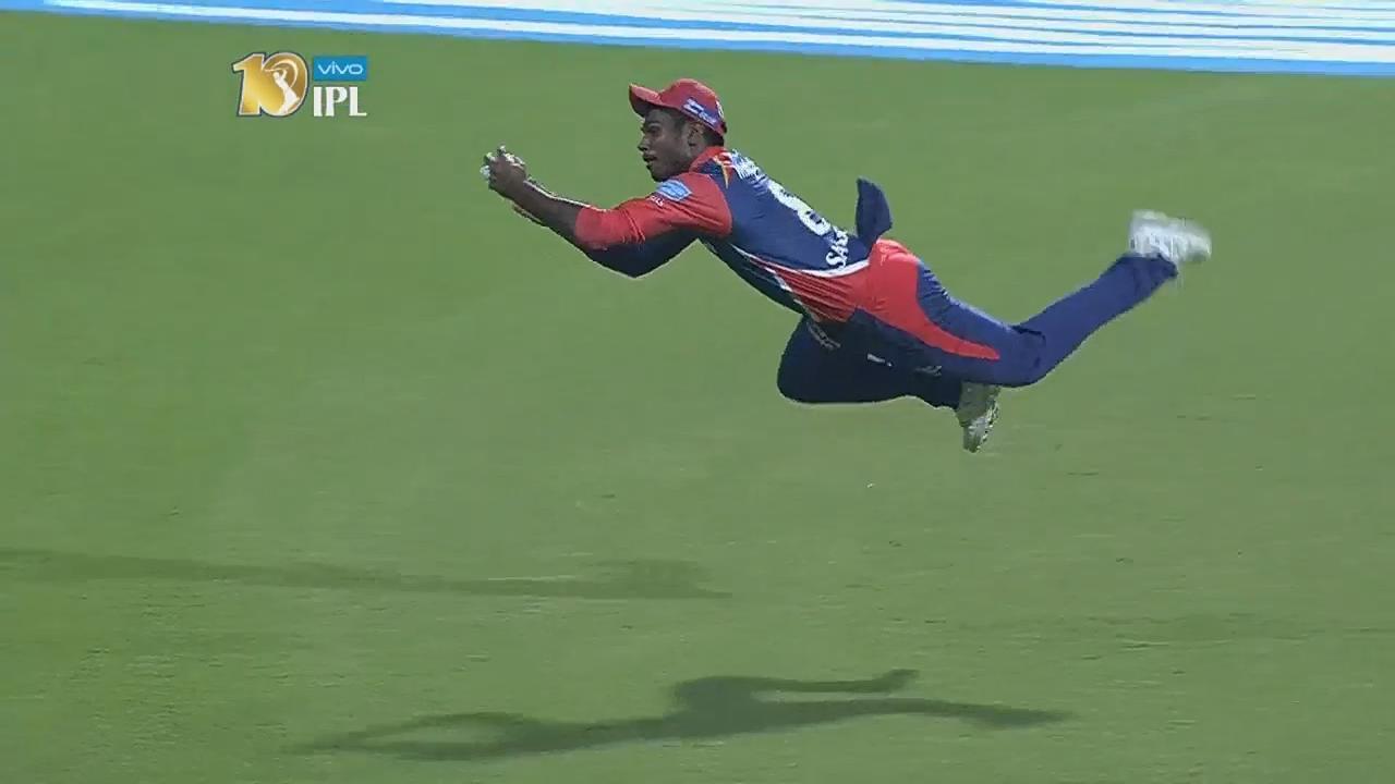 M5: RCB vs DD – VIVO perfect catch of the match – Sanju Samson