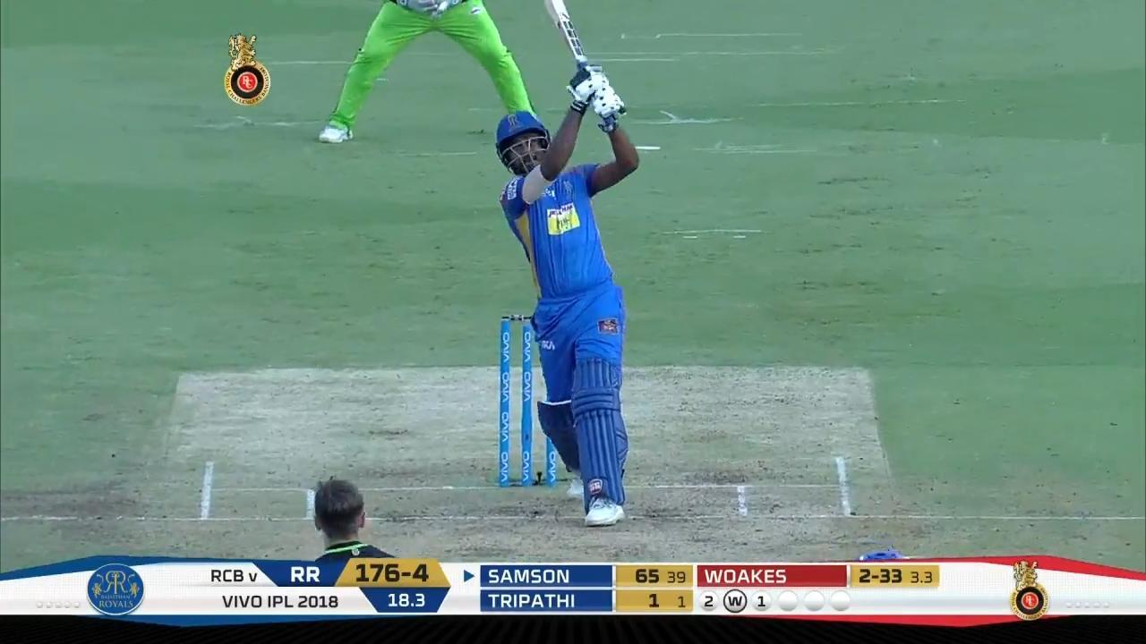 M11: RCB vs RR – Sanju Samson Six