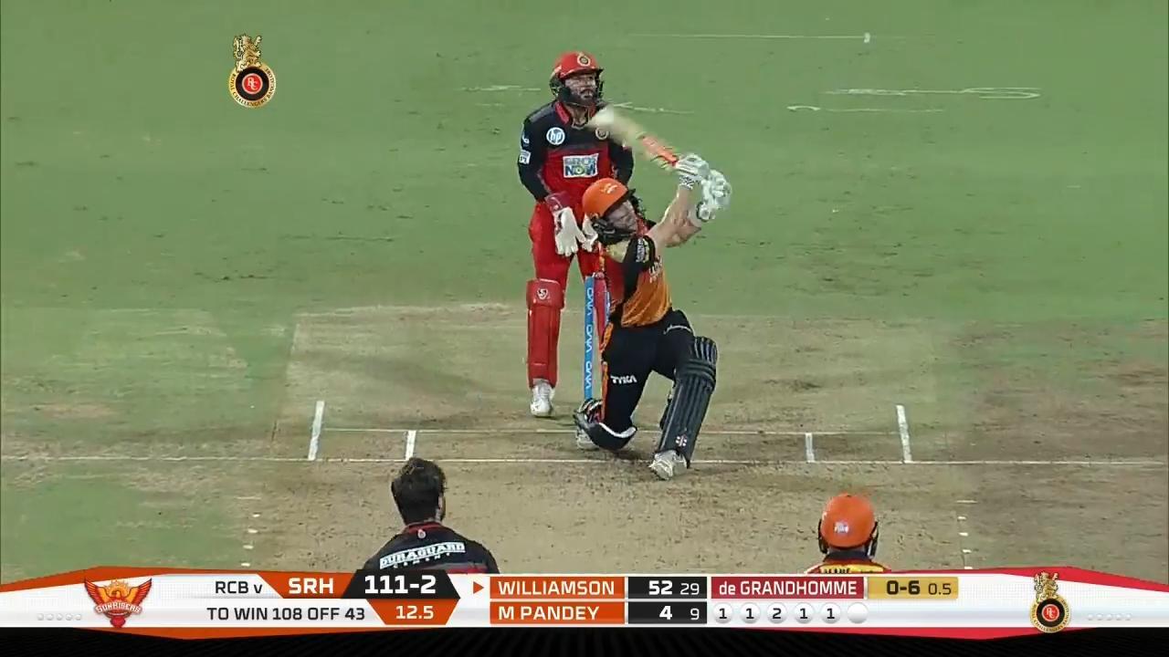 M51: RCB vs SRH – Kane Williamson Six