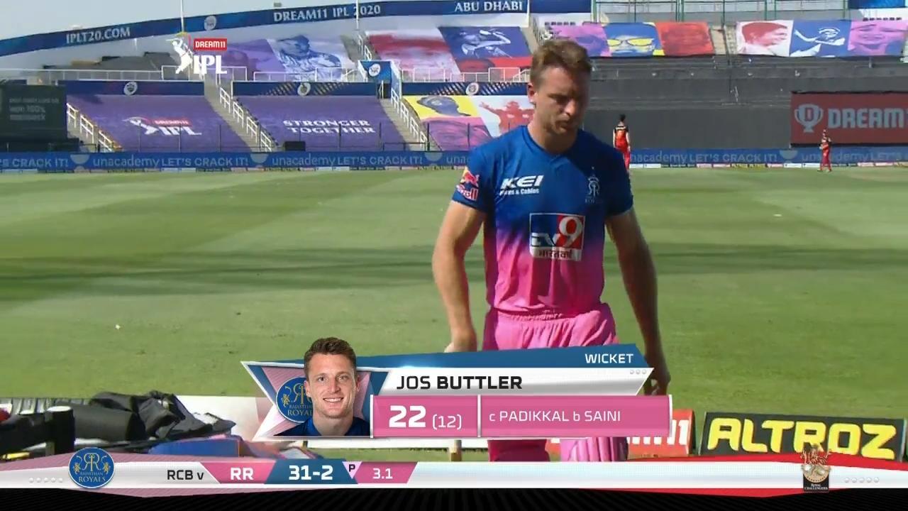 M15: RCB vs RR – Jos Buttler Wicket background