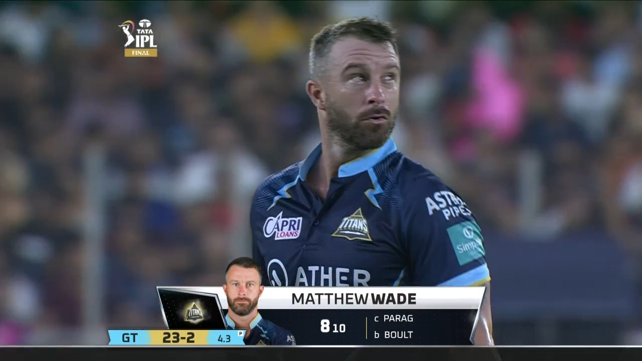 Final: GT vs RR – Matthew Wade Wicket