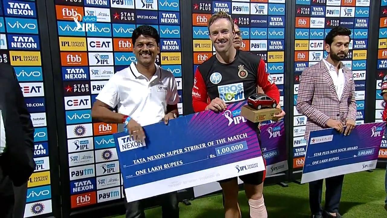 M24: RCB vs CSK – TATA Nexon Super Striker of the Match – AB de Villiers