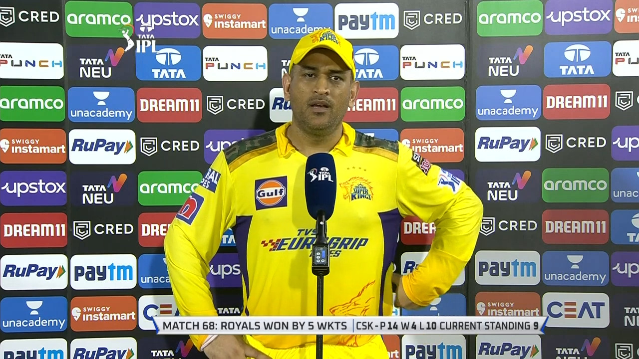 M68: RR vs CSK – MS Dhoni Interview