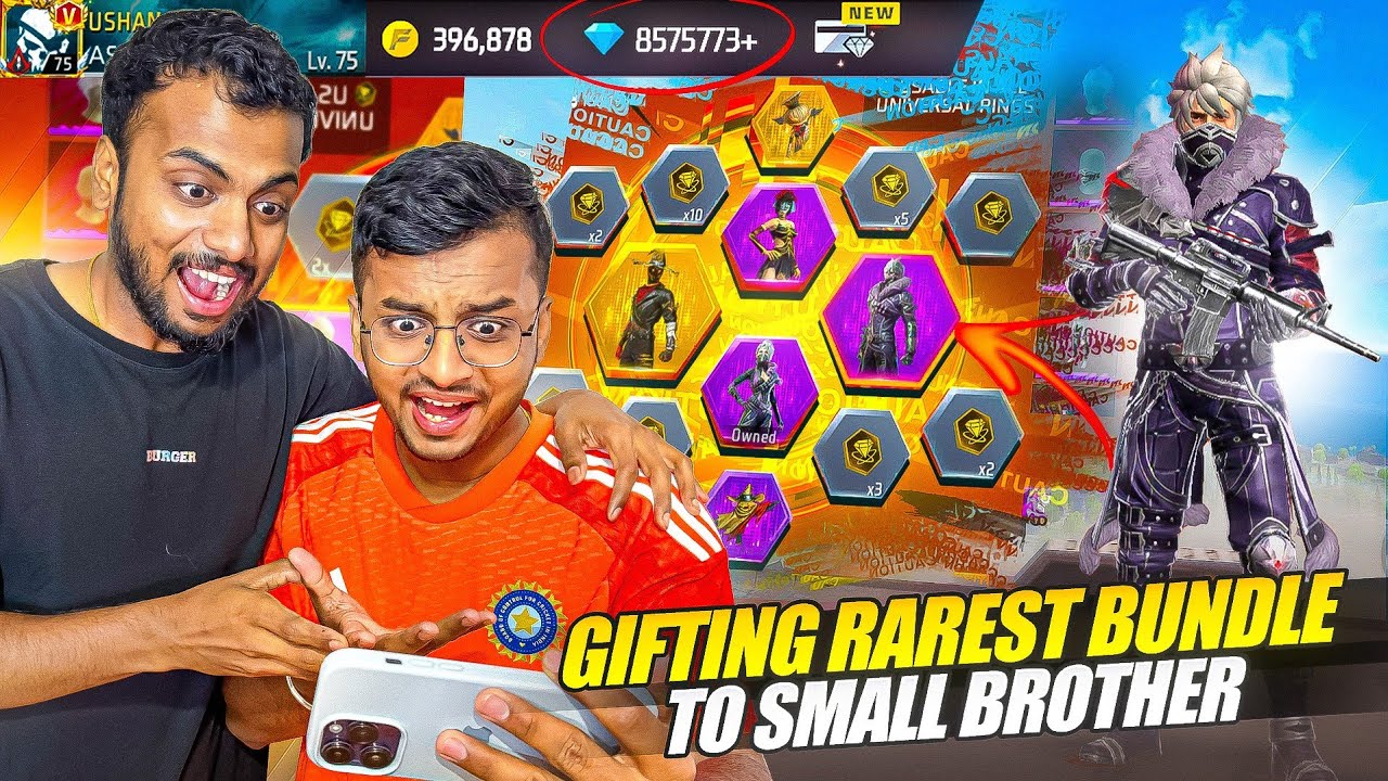 Gifting Rarest Bundle Purple Shade To Bhushan 😱Rarest Bundle Return - Garena Free Fire Max
