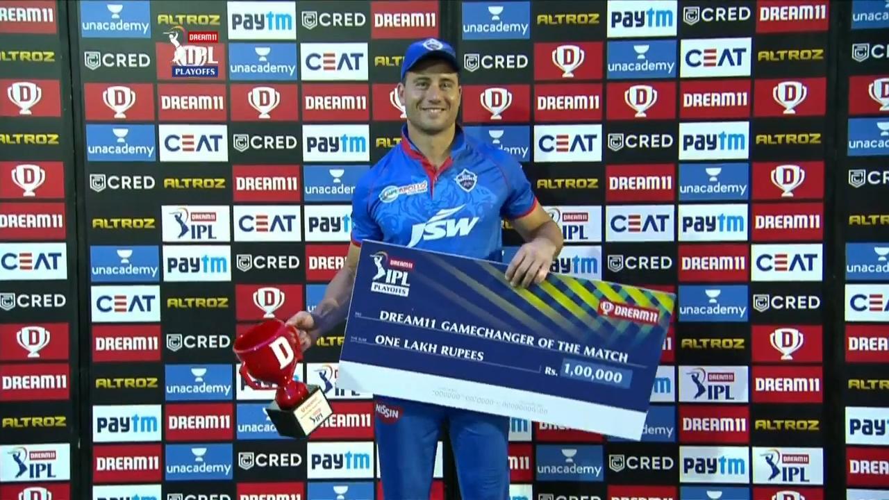 Q2: DC vs SRH – Dream11 GameChanger of the Match – Marcus Stoinis background