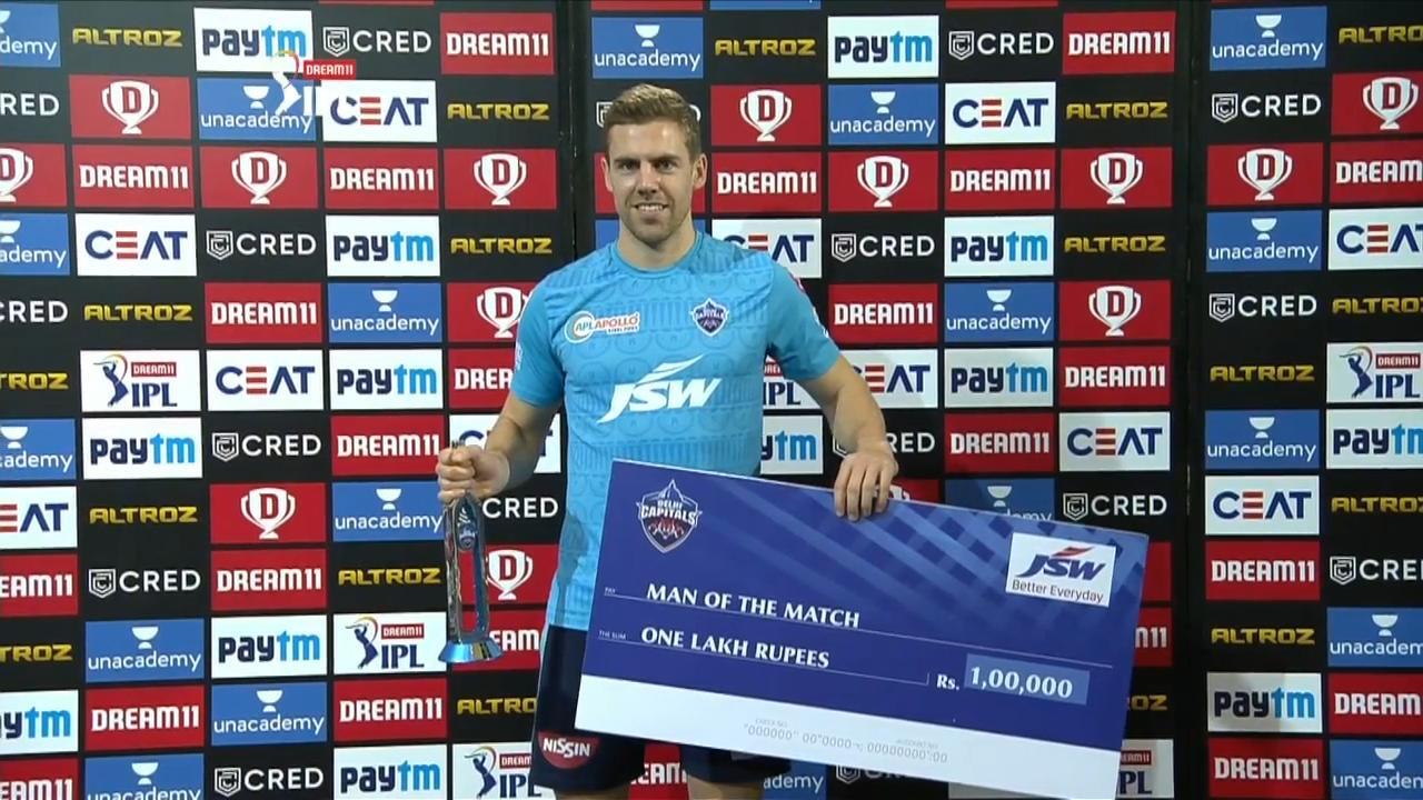 M55: DC vs RCB – Man of the Match – Anrich Nortje