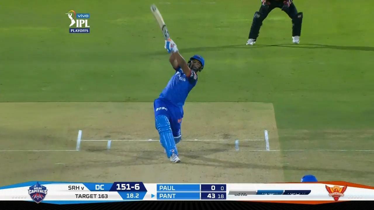 Eliminator: DC vs SRH – Rishabh Pant Six