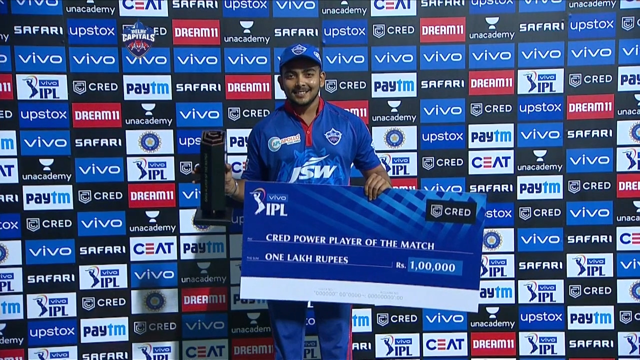 M11: DC vs PBKS – CRED Power Player of the Match – Prithvi Shaw