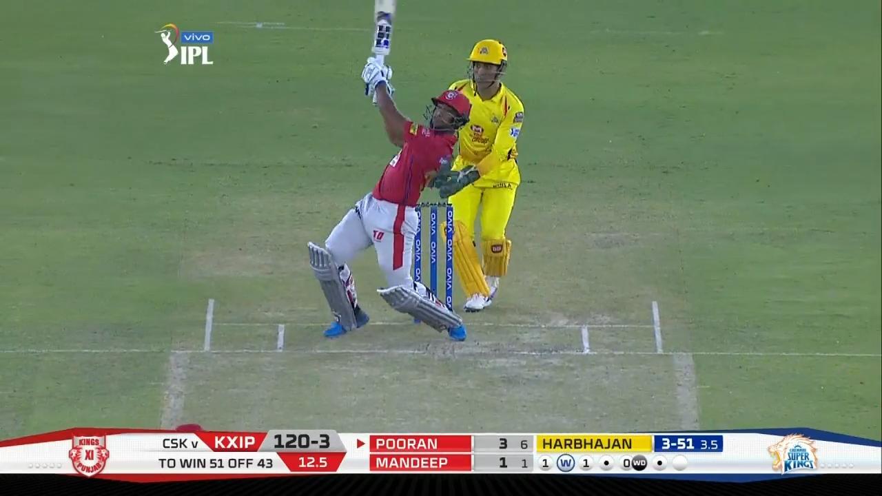 M55: KXIP vs CSK – Nicholas Pooran Six