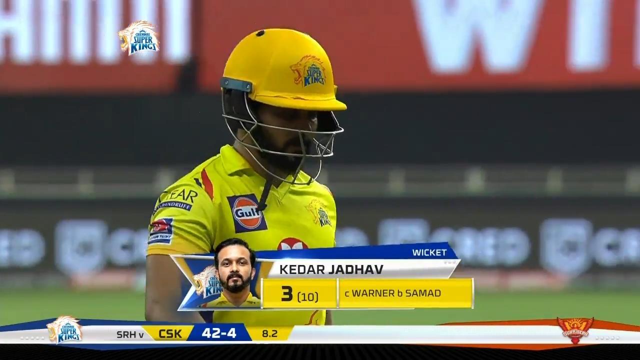 M14: CSK vs SRH – Kedar Jadhav Wicket