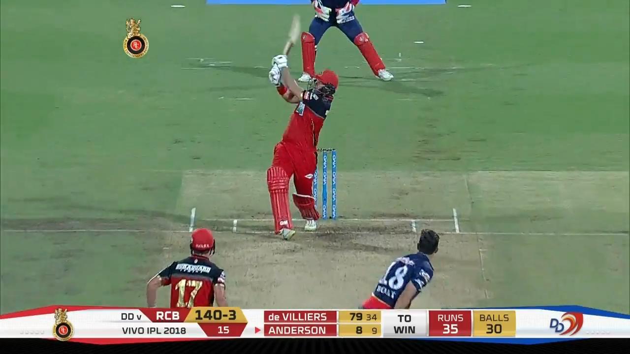 M19: RCB vs DD – Corey Anderson Six