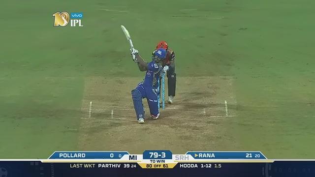 M10: MI vs SRH – Nitish Rana Six
