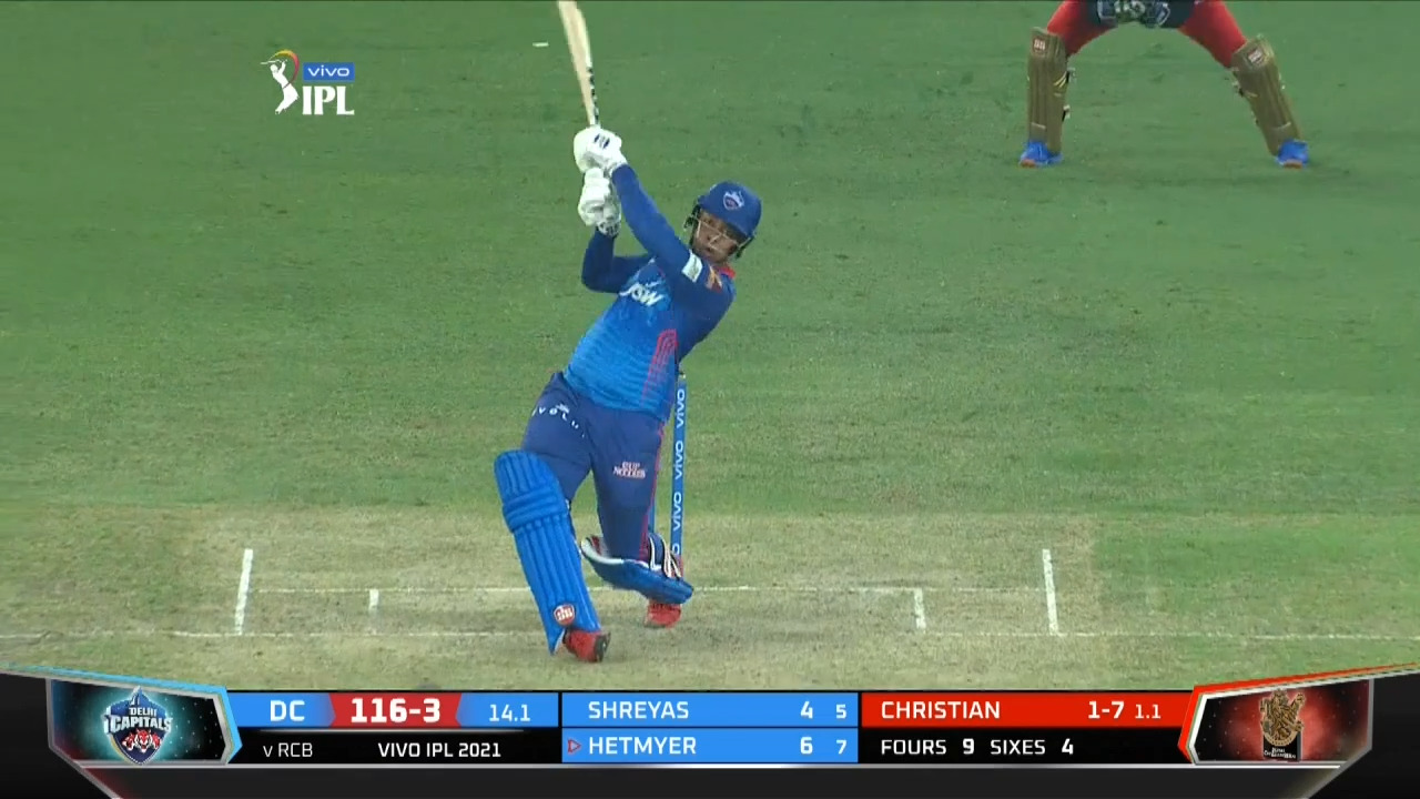 M56: RCB vs DC – Shimron Hetmyer Six