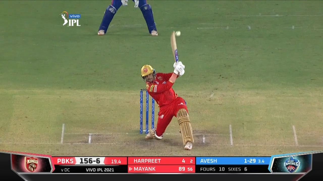 M29: PBKS vs DC – Mayank Agarwal Six