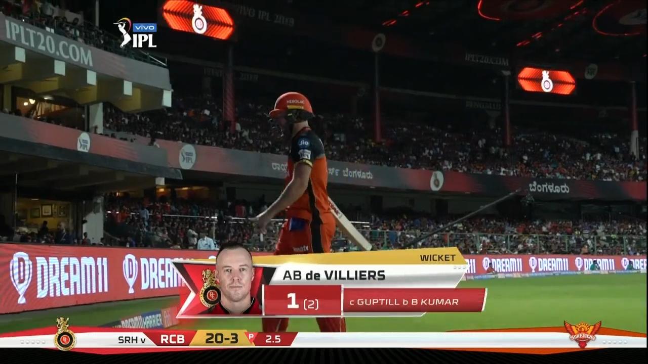 M54: RCB vs SRH – AB de Villiers Wicket background