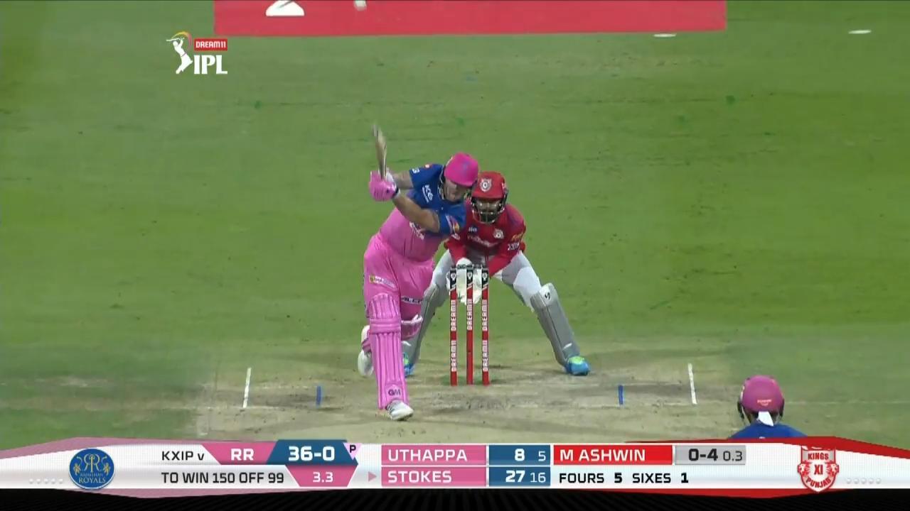 M50: KXIP vs RR – Ben Stokes Six