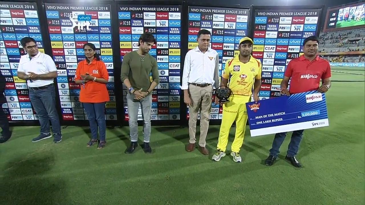 M20: SRH vs CSK – Man of the Match – Ambati Rayudu
