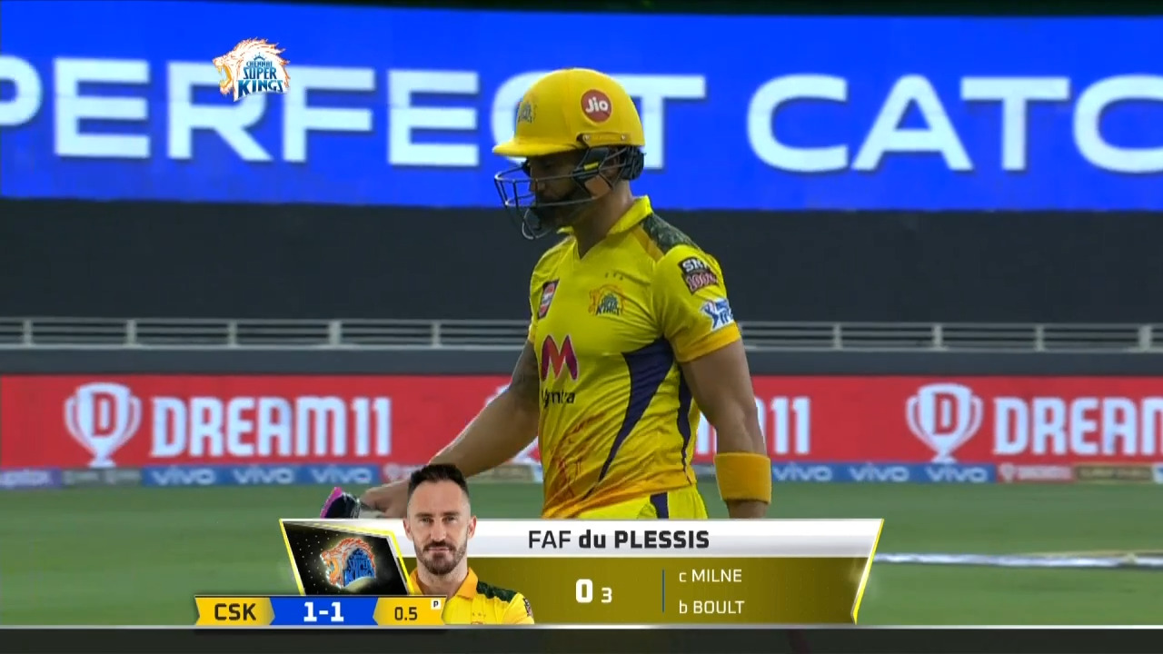 M30: CSK vs MI – Faf du Plessis Wicket background