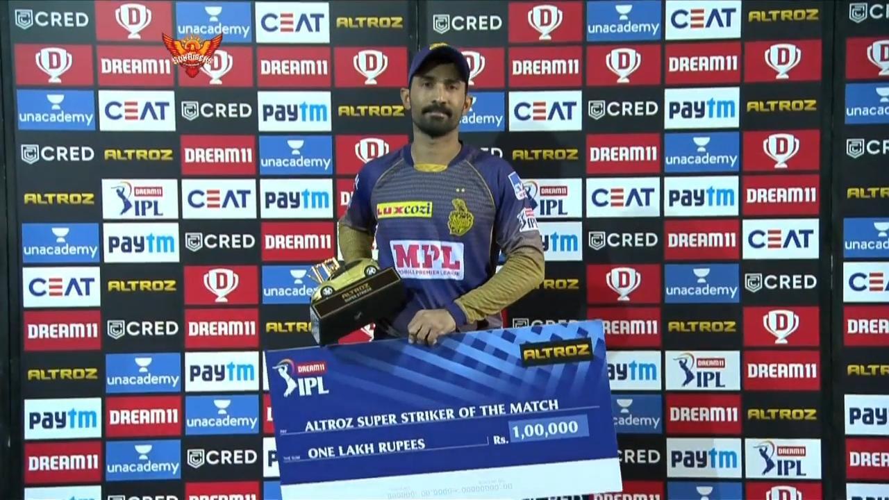 M35: SRH vs KKR – Altroz Super Striker of the Match – Dinesh Karthik