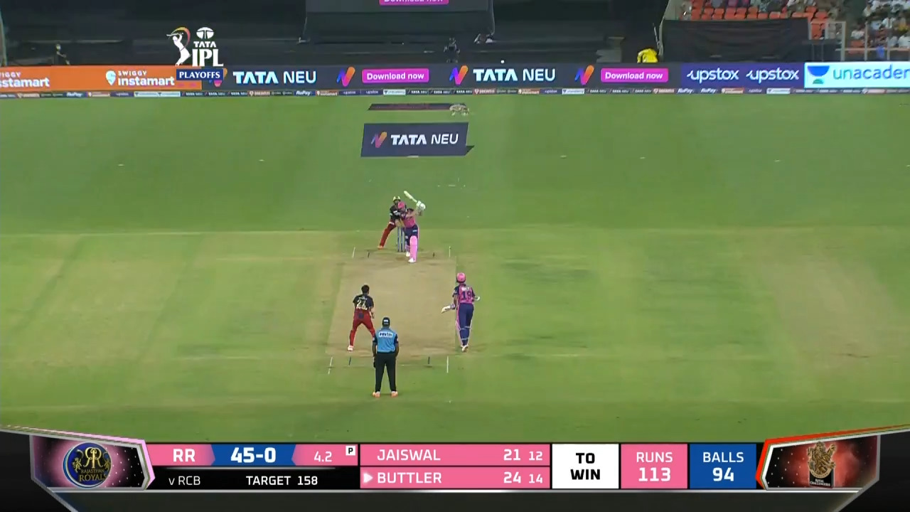 Q2: RR vs RCB – Jos Buttler Six background