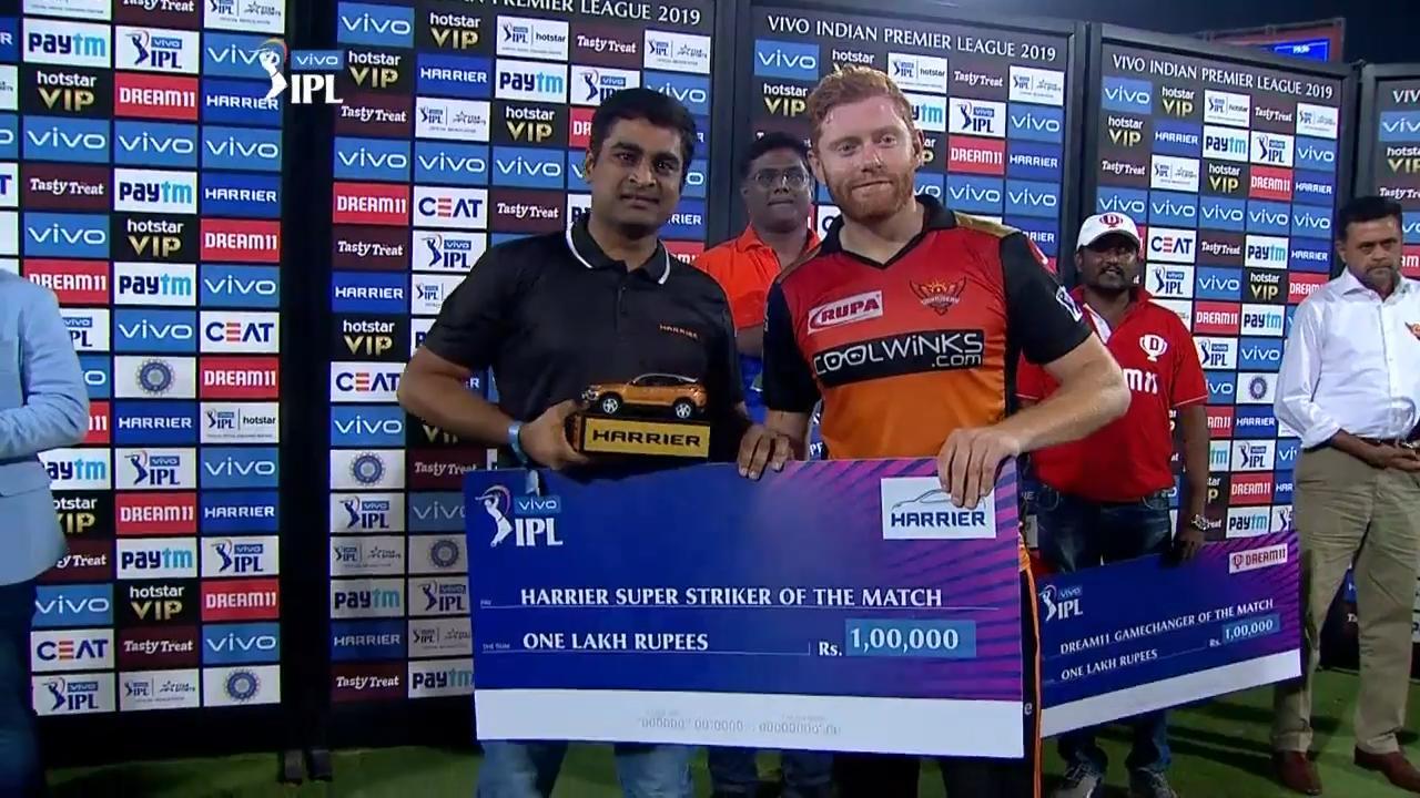 M38: SRH vs KKR – Harrier Super Striker of the Match – Jonny Bairstow