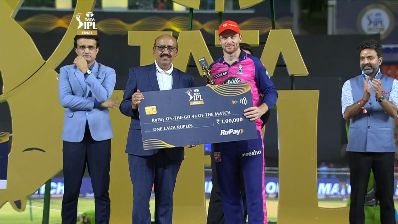 Final: GT vs RR – RuPay On-The-Go 4s of the Match – Jos Buttler