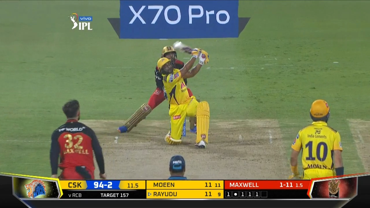 M35: RCB vs CSK – Ambati Rayudu Six