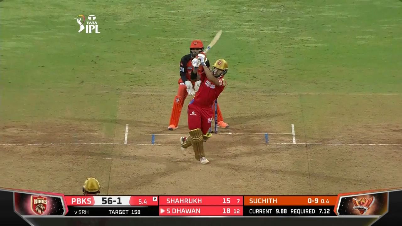 M70: SRH vs PBKS – Shikhar Dhawan Six
