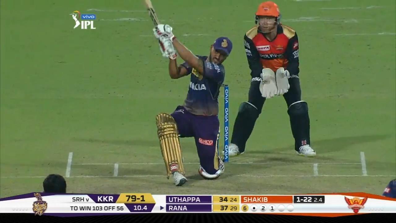 M02: KKR vs SRH – Nitish Rana Six