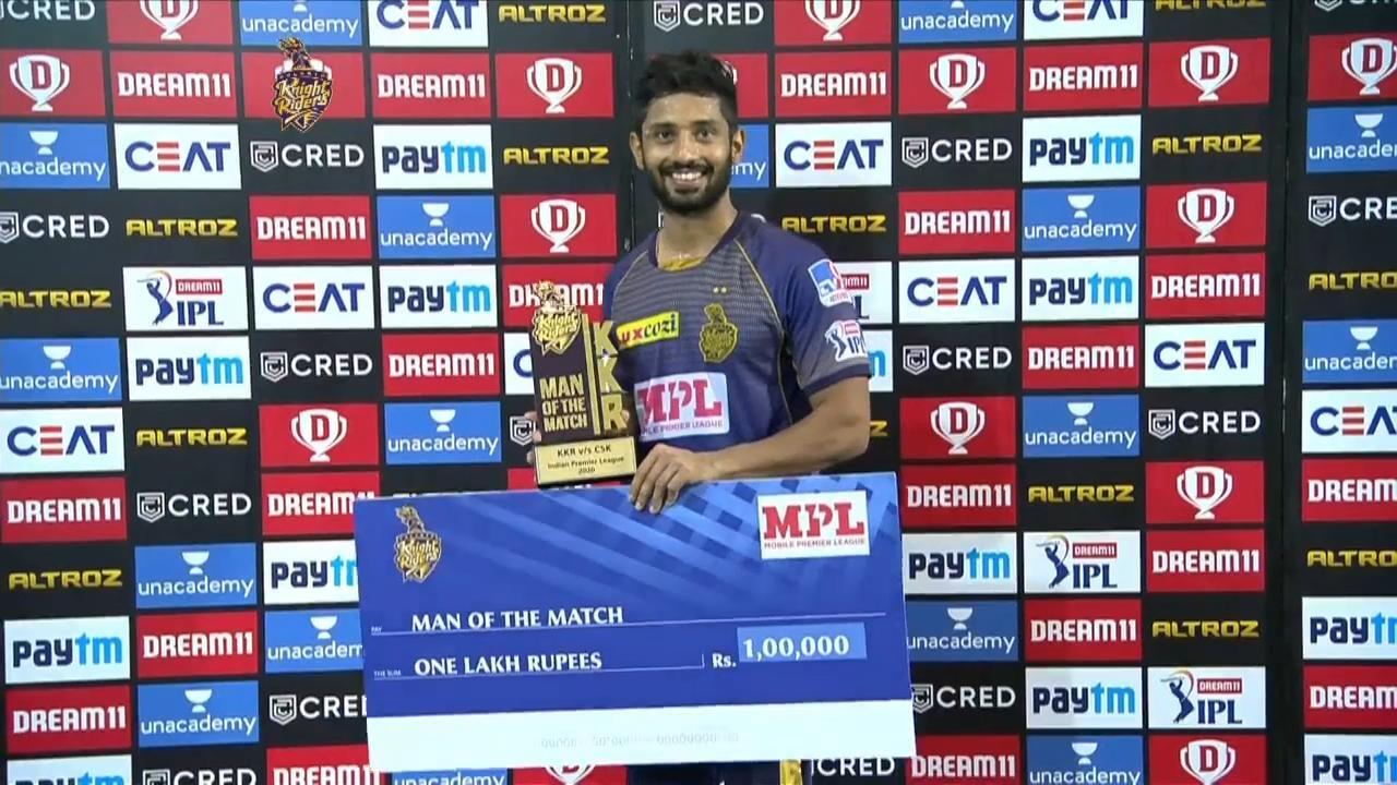 M21: KKR vs CSK – Man of the Match – Rahul Tripathi