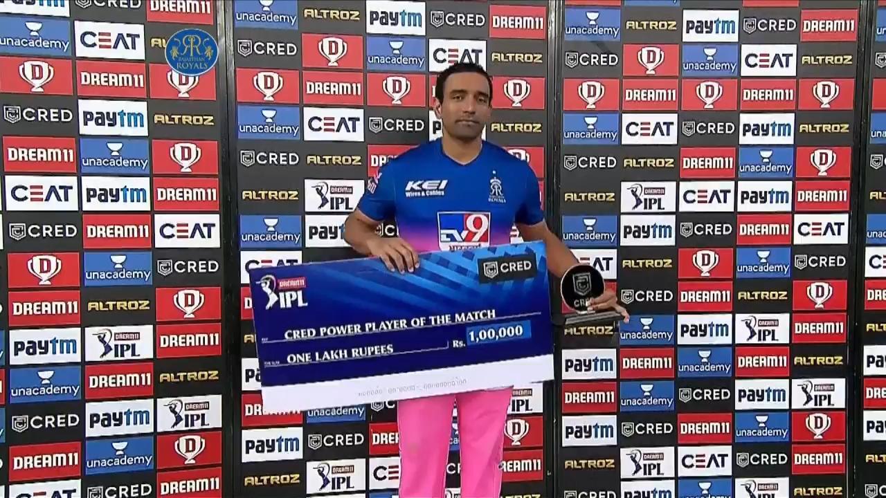 M33: RR vs RCB – CRED Power Player of the Match – Robin Uthappa background