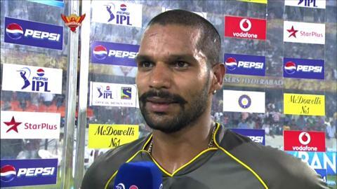 M43: SRH vs MI – Shikhar Dhawan Interview background