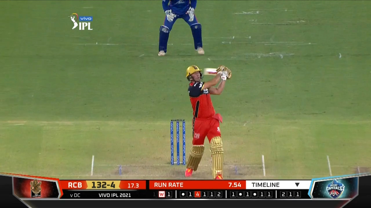 M22: DC vs RCB – AB de Villiers Six