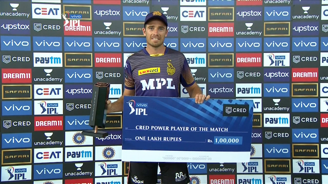 M49: KKR vs SRH – CRED Power Player of the Match – Tim Southee background