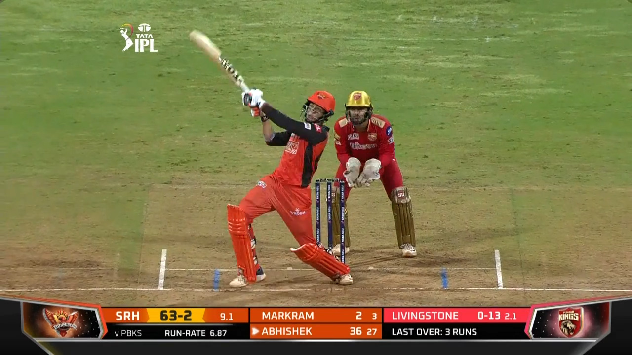 M70: SRH vs PBKS – Abhishek Sharma Six background