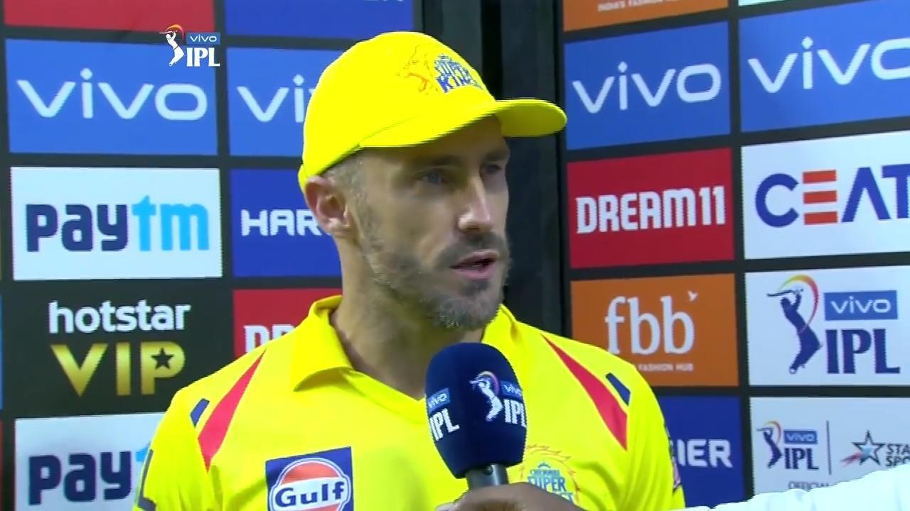 M18: CSK vs KXIP – Faf du Plessis Interview background