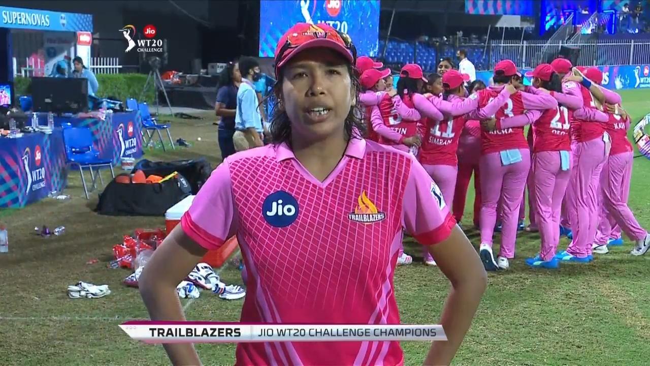 Final: Trailblazers vs Supernovas – Jhulan Goswami Interview background