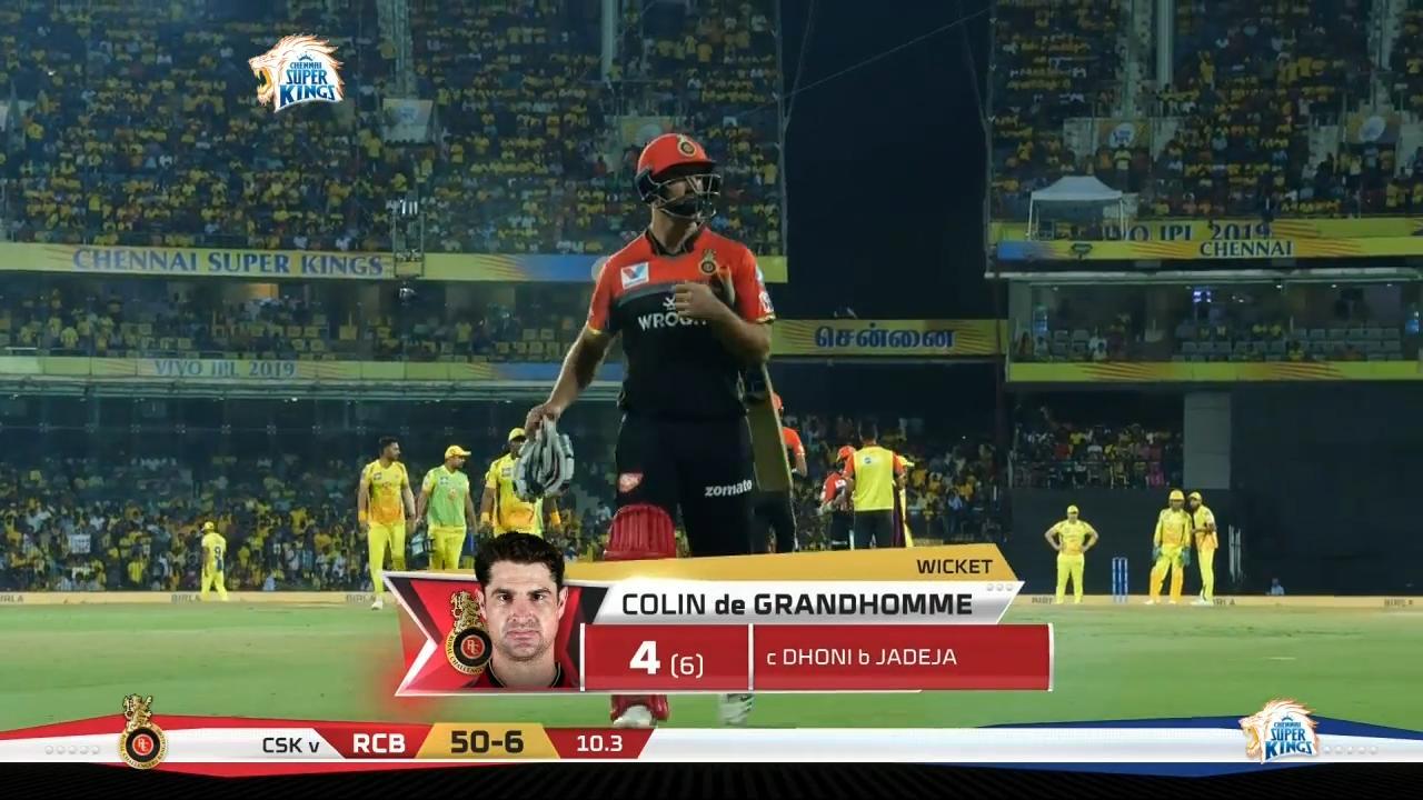 M01: CSK vs RCB – Colin de Grandhomme Wicket