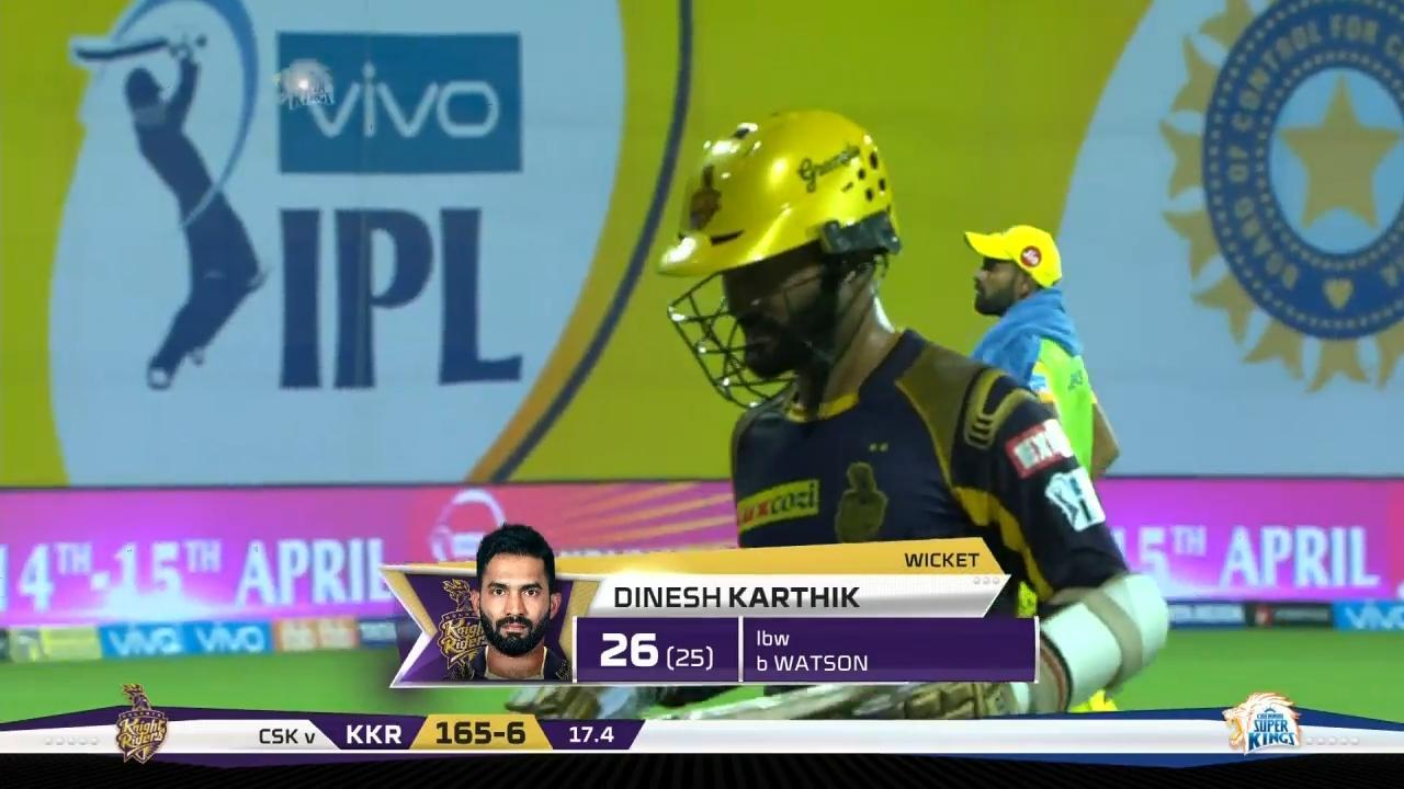 M05: CSK vs KKR – Dinesh Karthik Wicket background
