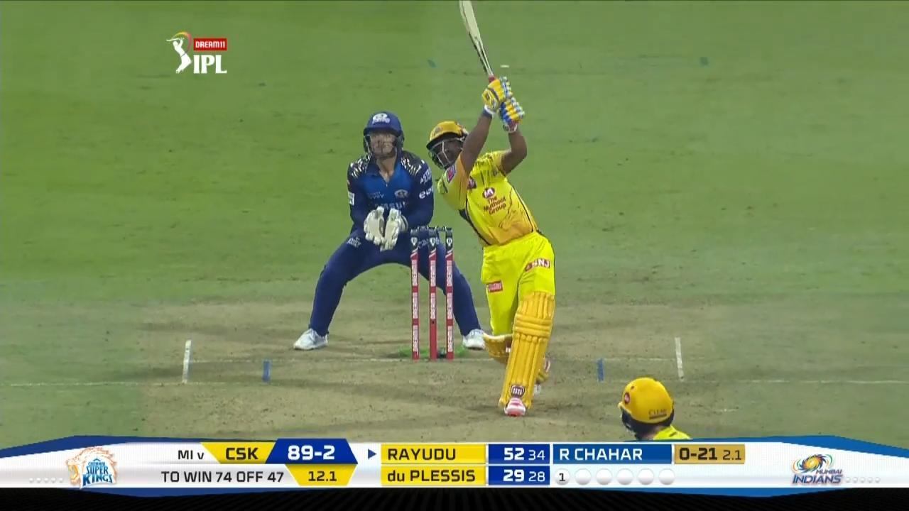 M01: MI vs CSK – Ambati Rayudu Six