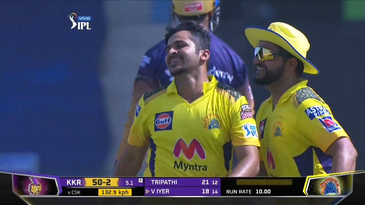 M38: CSK vs KKR – Fall of Wickets