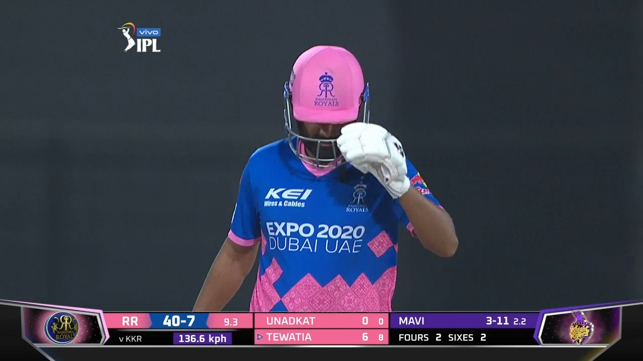 Rahul Tewatia rekindles Sharjah affair with valiant 44 (36)