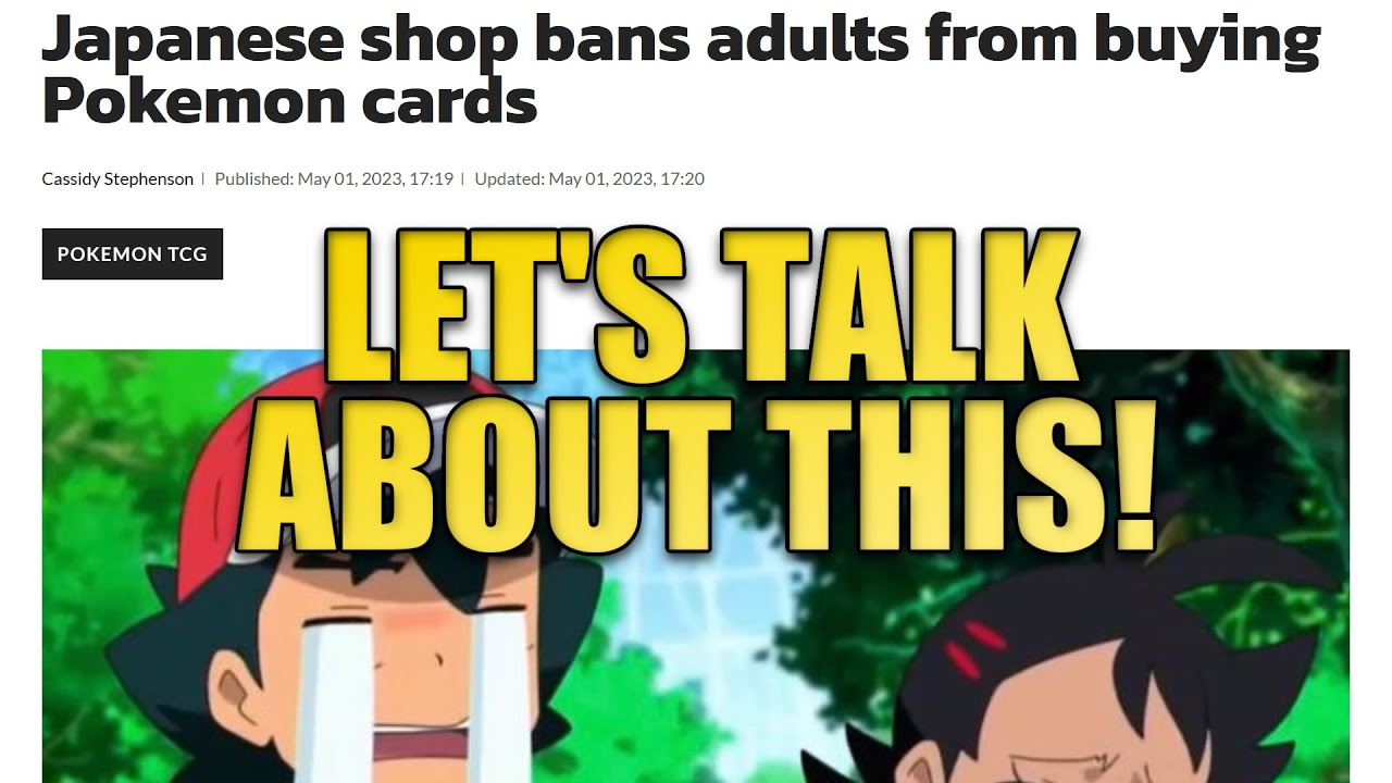 Japan Shop BANS Adults From Buying Pokemon Cards?! | Agree Or Disagree? background